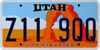 UT license plate Z119QQ