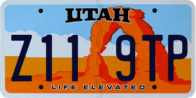UT license plate Z119TP