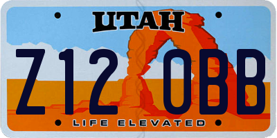 UT license plate Z120BB