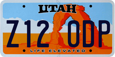 UT license plate Z120DP
