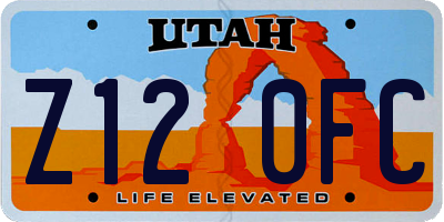 UT license plate Z120FC