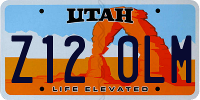 UT license plate Z120LM