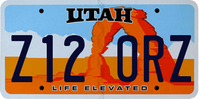 UT license plate Z120RZ