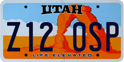 UT license plate Z120SP