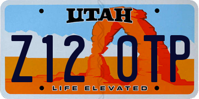 UT license plate Z120TP