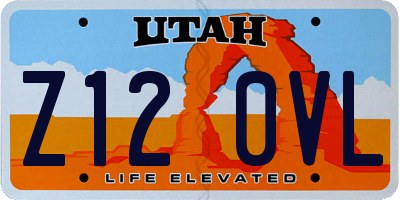 UT license plate Z120VL