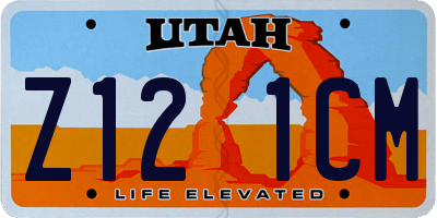 UT license plate Z121CM