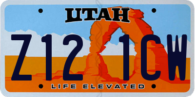 UT license plate Z121CW