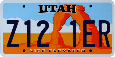 UT license plate Z121ER