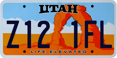 UT license plate Z121FL