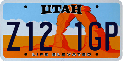 UT license plate Z121GP