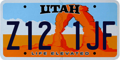 UT license plate Z121JF