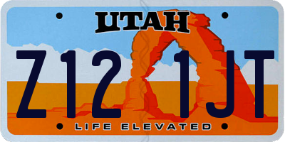 UT license plate Z121JT