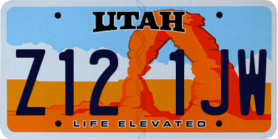 UT license plate Z121JW