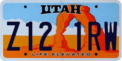 UT license plate Z121RW