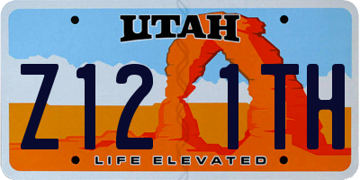 UT license plate Z121TH