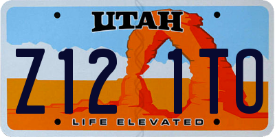 UT license plate Z121TO