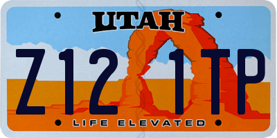 UT license plate Z121TP