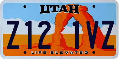 UT license plate Z121VZ
