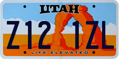 UT license plate Z121ZL