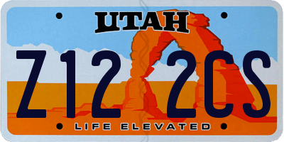 UT license plate Z122CS