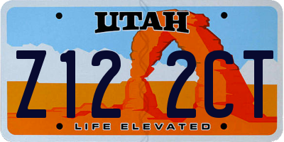 UT license plate Z122CT