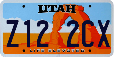 UT license plate Z122CX