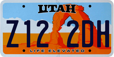 UT license plate Z122DH