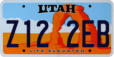 UT license plate Z122EB