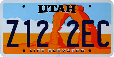 UT license plate Z122EC