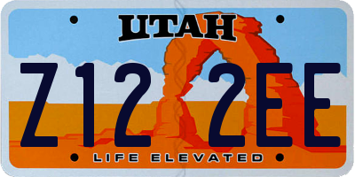 UT license plate Z122EE