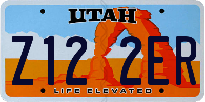 UT license plate Z122ER