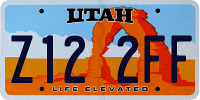 UT license plate Z122FF