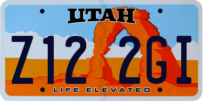 UT license plate Z122GI
