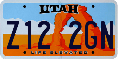 UT license plate Z122GN
