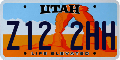 UT license plate Z122HH
