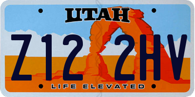 UT license plate Z122HV