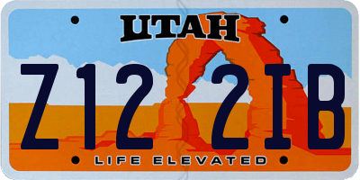 UT license plate Z122IB