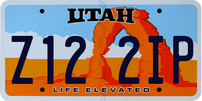 UT license plate Z122IP