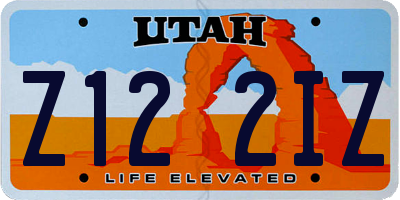 UT license plate Z122IZ