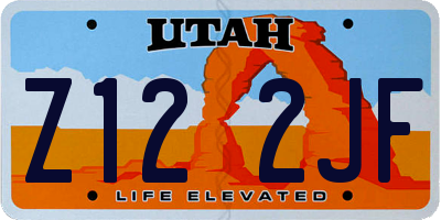 UT license plate Z122JF