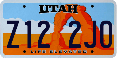 UT license plate Z122JO