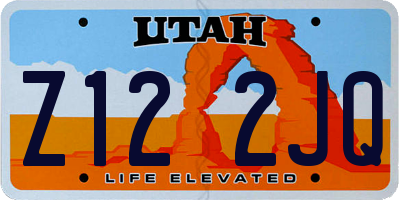 UT license plate Z122JQ