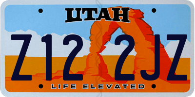 UT license plate Z122JZ