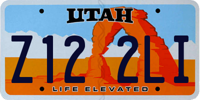 UT license plate Z122LI