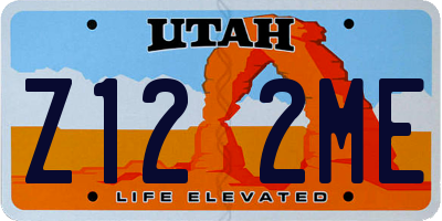 UT license plate Z122ME