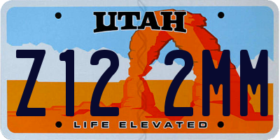 UT license plate Z122MM