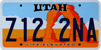 UT license plate Z122NA