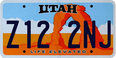 UT license plate Z122NJ