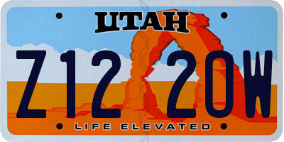 UT license plate Z122OW
